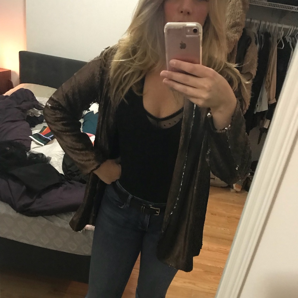 NWT Copper sequined Zara blazer
